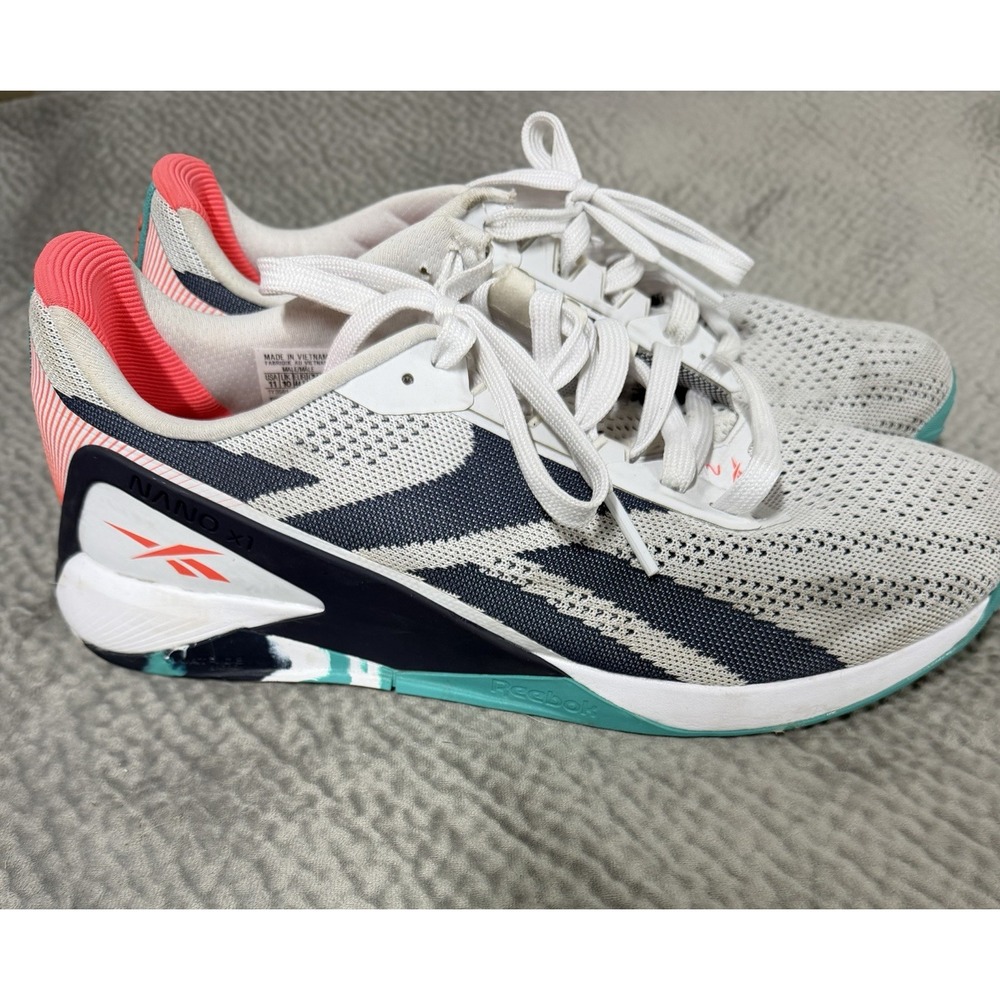 Reebok Nano X1 Men s Training Shoes White Grey Teal FZ5680 Size 11